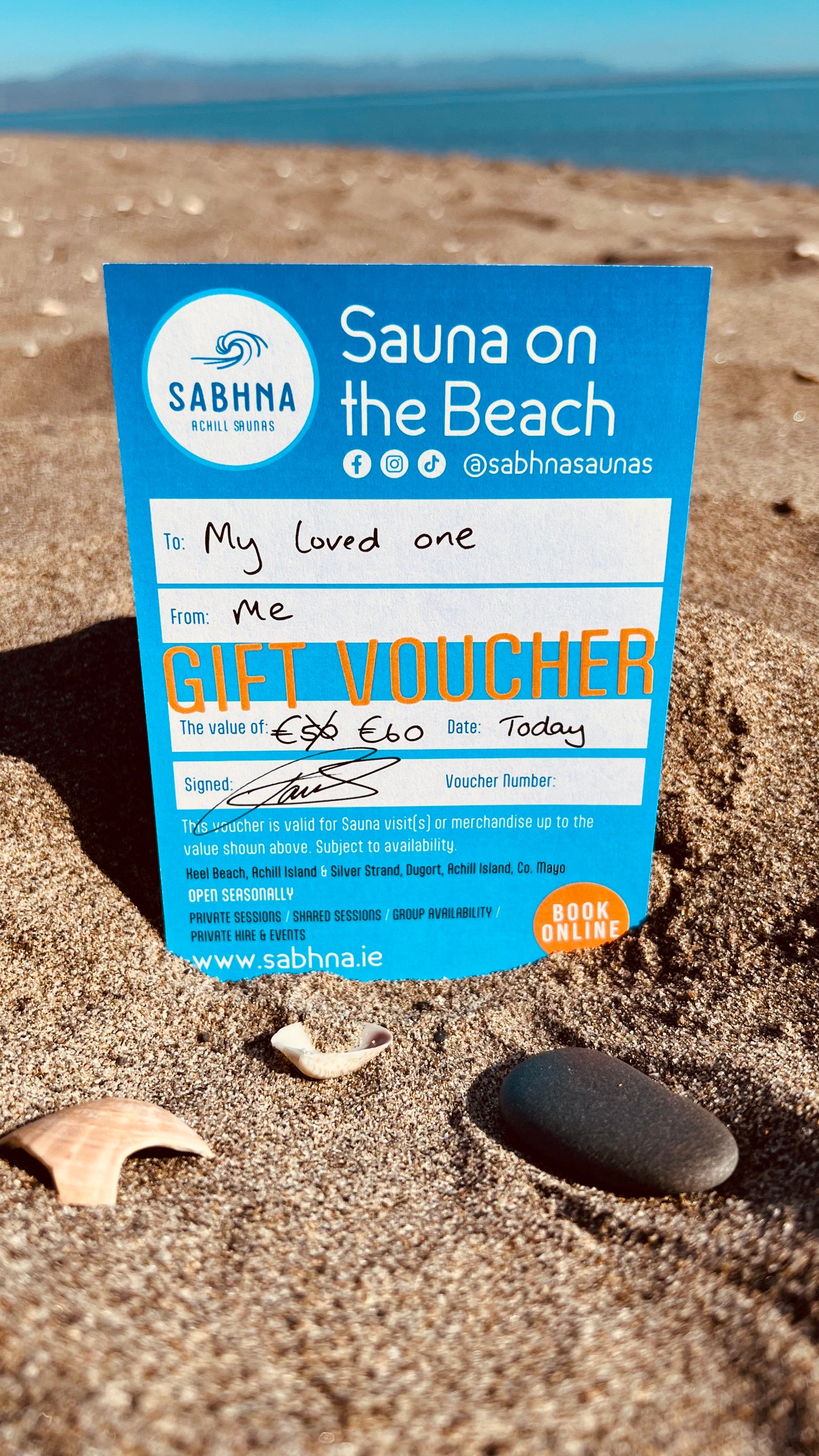 Physical Sabhna Gift Voucher €50 (get €60)